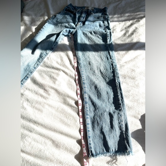 Garage Light Wash Relaxed Straight Leg Jeans Sz 00 Y2K Baggy Mom Jeans 90s Style - Picture 9 of 13